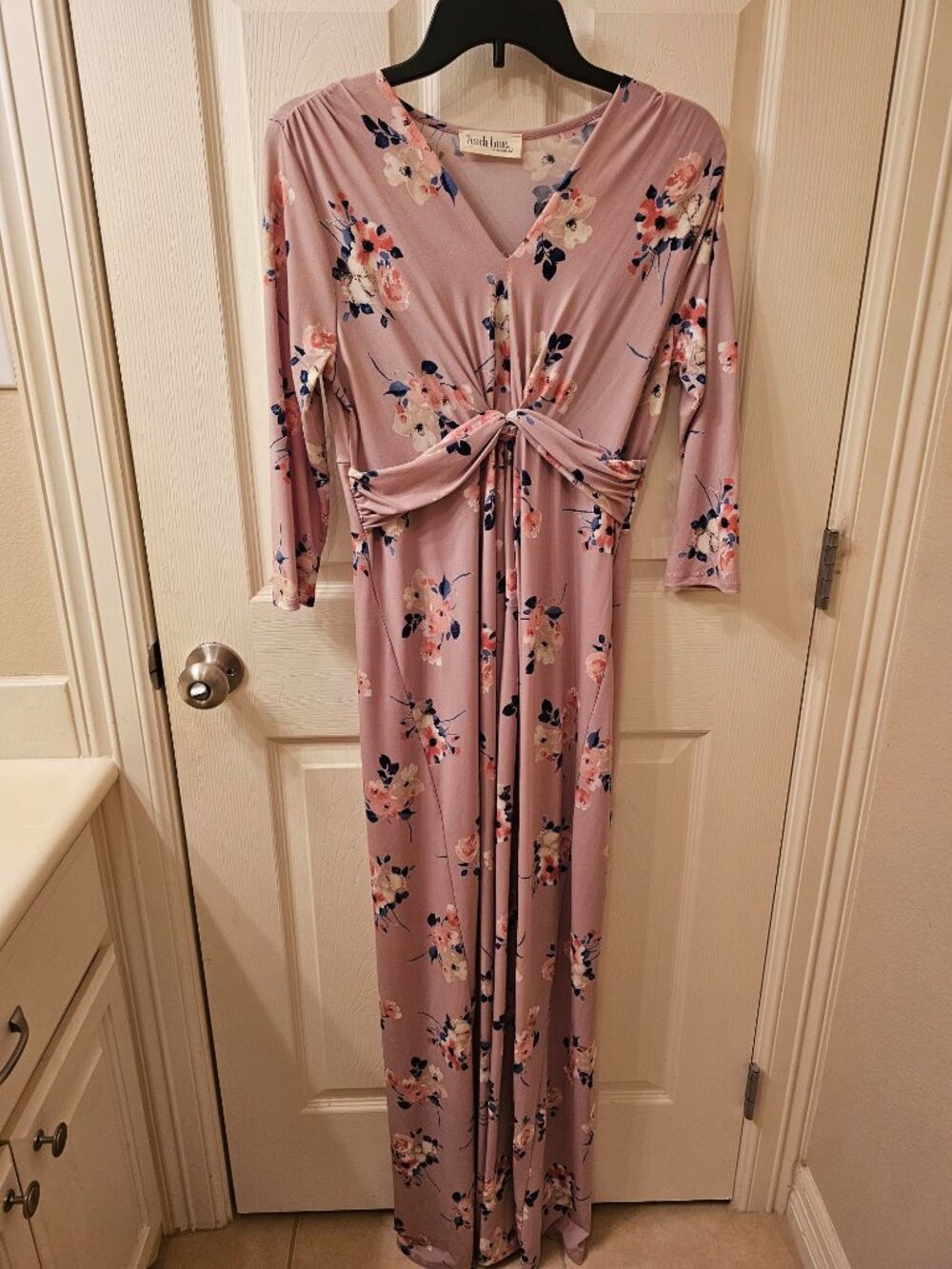NWOT Peach Lane Medium Pink Floral Maxi Dress